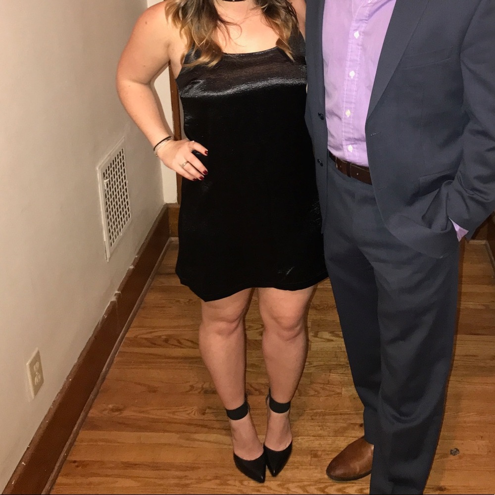 Urban Outfitters black satin dress